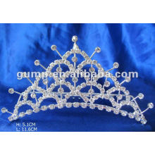 Rhinestone casamento tiara pente (GWST12-014)